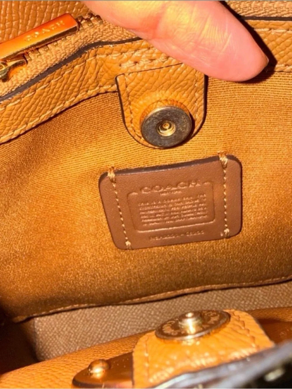 Coach crossbody tan